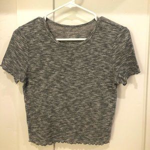 American Eagle AE Baby Tee Waffle Weave Fabric Size S
